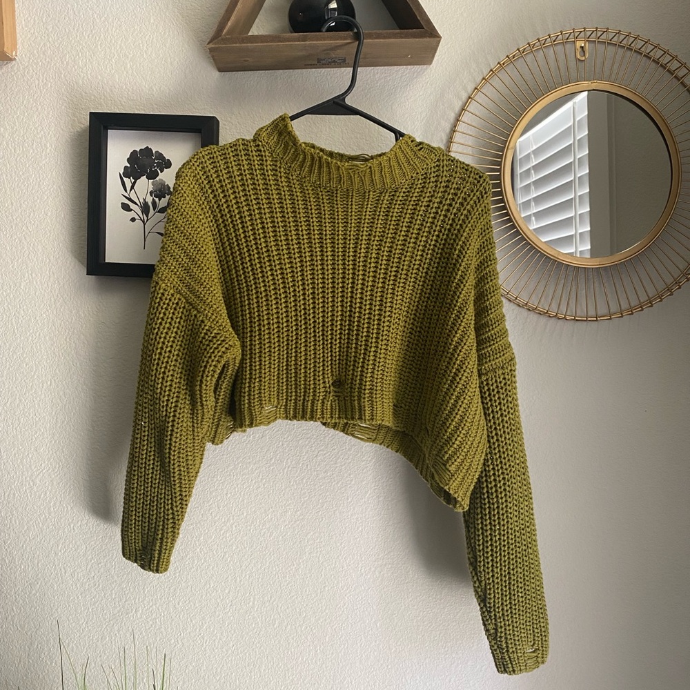 Cropped Knit Sweater
